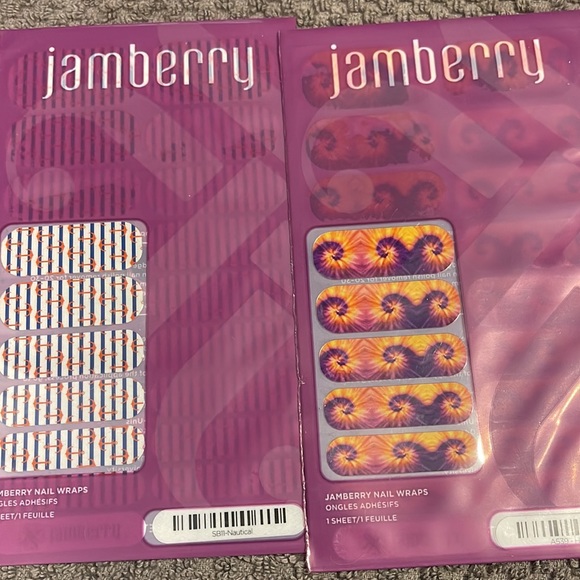 Jamberry Nail Wraps 4 NEW packages, 1 half package and a pedicure kit!! - Picture 3 of 6